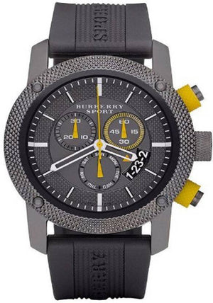Buy Shop Burberry Sport Endurance Chronograph Grey Dial Grey Rubber Strap Watch for Men - BU7713 USA Online