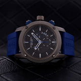 Buy Shop Burberry Sports Chronograph Black Dial Blue Rubber Strap Watch for Men - BU7714 USA Online