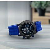 Buy Shop Burberry Sports Chronograph Black Dial Blue Rubber Strap Watch for Men - BU7714 USA Online