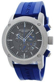 Buy Shop Burberry Sports Chronograph Black Dial Blue Rubber Strap Watch for Men - BU7714 USA Online