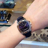 Buy Shop Burberry The Britain Blue Dial Blue Leather Strap Watch for Women - BBY1716 USA Online