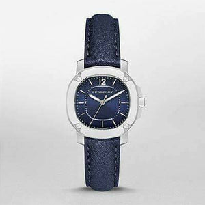 Buy Shop Burberry The Britain Blue Dial Blue Leather Strap Watch for Women - BBY1716 USA Online