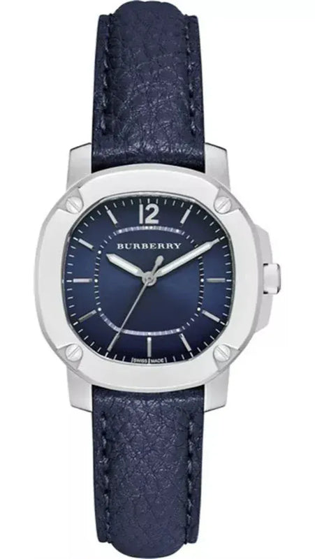 Buy Shop Burberry The Britain Blue Dial Blue Leather Strap Watch for Women - BBY1716 USA Online