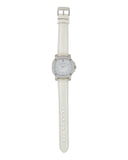 Buy Shop Burberry The Britain Diamonds Mother of Pearl Dial White Leather Strap Watch for Women - BBY1800 USA Online