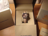 Buy Shop Burberry The Britain Diamonds Pink Dial Pink Leather Strap Watch for Women - BBY1802 USA Online