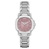 Buy Shop Burberry The Britain Diamonds Pink Dial Silver Steel Strap Watch for Women - BBY1805 USA Online