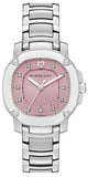 Buy Shop Burberry The Britain Diamonds Pink Dial Silver Steel Strap Watch for Women - BBY1805 USA Online