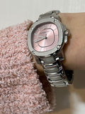 Buy Shop Burberry The Britain Pink Dial Silver Steel Strap Watch for Women - BBY1704 USA Online