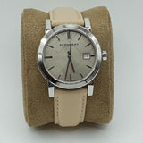 Buy Shop Burberry The City Beige Dial Beige Leather Strap Watch for Women - BU9107 USA Online