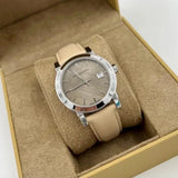 Buy Shop Burberry The City Beige Dial Beige Leather Strap Watch for Women - BU9107 USA Online