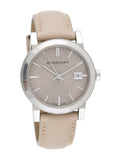Buy Shop Burberry The City Beige Dial Beige Leather Strap Watch for Women - BU9107 USA Online