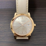 Buy Shop Burberry The City Beige Dial Beige Leather Strap Watch for Women - BU9109 USA Online