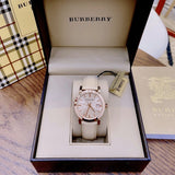 Buy Shop Burberry The City Beige Dial Beige Leather Strap Watch for Women - BU9109 USA Online