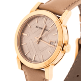Buy Shop Burberry The City Beige Dial Beige Leather Strap Watch for Women - BU9109 USA Online