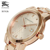 Buy Shop Burberry The City Beige Dial Beige Leather Strap Watch for Women - BU9109 USA Online
