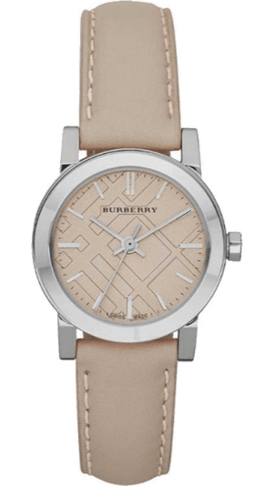 Buy Shop Burberry The City Beige Dial Beige Leather Strap Watch for Women - BU9207 USA Online
