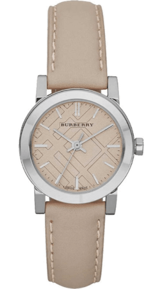Buy Shop Burberry The City Beige Dial Beige Leather Strap Watch for Women - BU9207 USA Online
