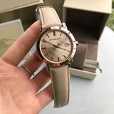 Buy Shop Burberry The City Beige Dial Brown Leather Strap Watch for Women - BU9014 USA Online