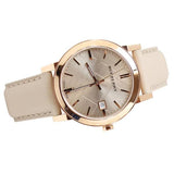 Buy Shop Burberry The City Beige Dial Brown Leather Strap Watch for Women - BU9014 USA Online