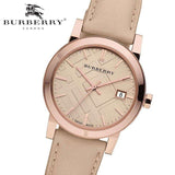 Buy Shop Burberry The City Beige Dial Brown Leather Strap Watch for Women - BU9014 USA Online