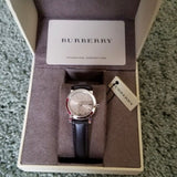Buy Shop Burberry The City Beige Dial Brown Leather Strap Watch for Women - BU9208 USA Online