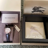 Buy Shop Burberry The City Beige Dial Brown Leather Strap Watch for Women - BU9208 USA Online