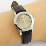 Buy Shop Burberry The City Beige Dial Brown Leather Strap Watch for Women - BU9208 USA Online
