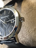 Buy Shop Burberry The City Black Dial Black Leather Strap Watch for Men - BU9009 USA Online