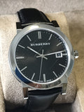 Buy Shop Burberry The City Black Dial Black Leather Strap Watch for Men - BU9009 USA Online