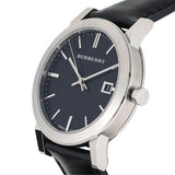 Buy Shop Burberry The City Black Dial Black Leather Strap Watch for Men - BU9009 USA Online