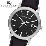 Buy Shop Burberry The City Black Dial Black Leather Strap Watch for Men - BU9009 USA Online