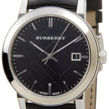 Buy Shop Burberry The City Black Dial Black Leather Strap Watch for Men - BU9009 USA Online