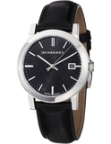Buy Shop Burberry The City Black Dial Black Leather Strap Watch for Men - BU9009 USA Online