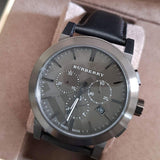 Buy Shop Burberry The City Black Dial Black Leather Strap Watch for Men - BU9364 USA Online