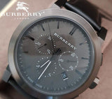 Buy Shop Burberry The City Black Dial Black Leather Strap Watch for Men - BU9364 USA Online