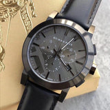 Buy Shop Burberry The City Black Dial Black Leather Strap Watch for Men - BU9364 USA Online