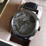 Buy Shop Burberry The City Black Dial Black Leather Strap Watch for Men - BU9364 USA Online