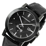 Buy Shop Burberry The City Black Dial Black Leather Strap Watch for Men - BU9906 USA Online
