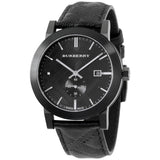 Buy Shop Burberry The City Black Dial Black Leather Strap Watch for Men - BU9906 USA Online