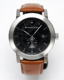 Buy Shop Burberry The City Black Dial Brown Leather Strap Watch for Men - BU9905 USA Online