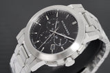 Buy Shop Burberry The City Black Dial Silver Steel Strap Watch for Men - BU9351 USA Online