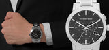 Buy Shop Burberry The City Black Dial Silver Steel Strap Watch for Men - BU9351 USA Online