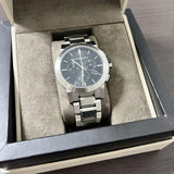 Buy Shop Burberry The City Black Dial Silver Steel Strap Watch for Men - BU9351 USA Online