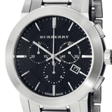 Buy Shop Burberry The City Black Dial Silver Steel Strap Watch for Men - BU9351 USA Online