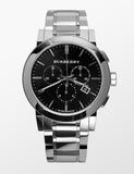 Buy Shop Burberry The City Black Dial Silver Steel Strap Watch for Men - BU9351 USA Online
