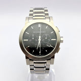 Buy Shop Burberry The City Black Dial Silver Steel Strap Watch for Men - BU9351 USA Online