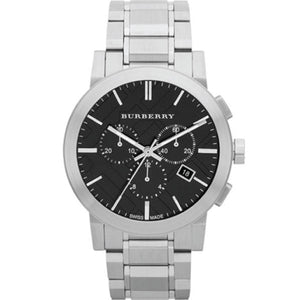 Buy Shop Burberry The City Black Dial Silver Steel Strap Watch for Men - BU9351 USA Online