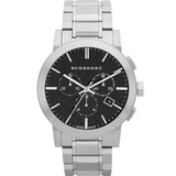 Buy Shop Burberry The City Black Dial Silver Steel Strap Watch for Men - BU9351 USA Online