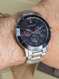 Buy Shop Burberry The City Black Dial Silver Steel Strap Watch for Men - BU9380 USA Online