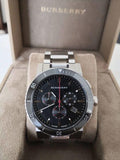 Buy Shop Burberry The City Black Dial Silver Steel Strap Watch for Men - BU9380 USA Online